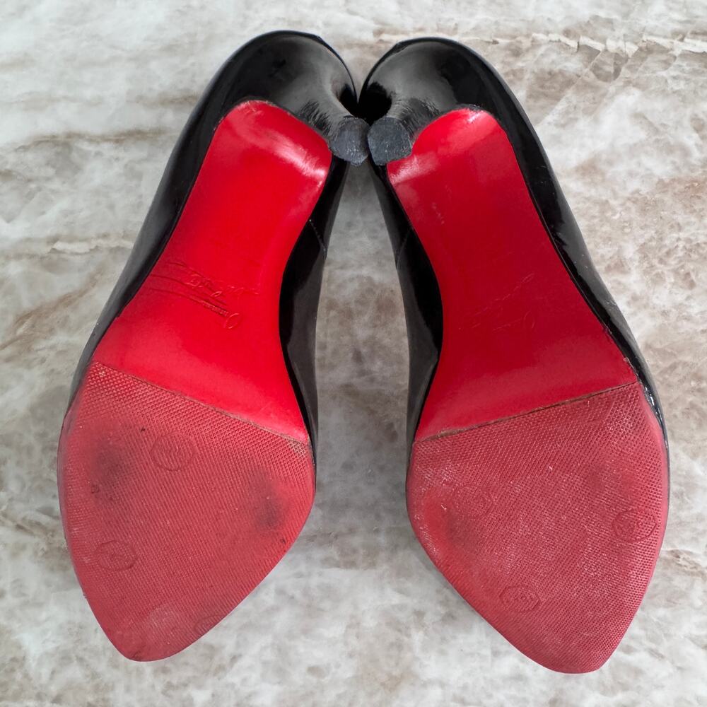 Christian Louboutin Black Patent Leather High Heeled shoes  size 37 - Picture 11 of 13